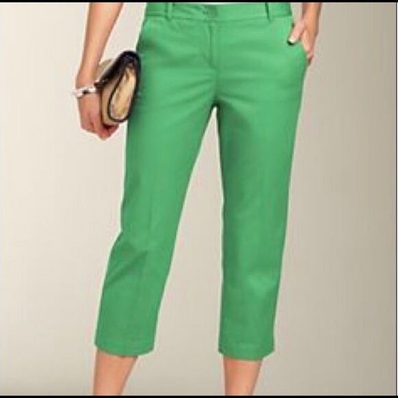 Talbots Womens curvy green crop pants size 4 - Picture 1 of 7
